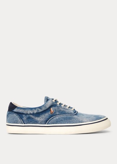 Zapatillas Polo Ralph Lauren Hombre Azules Oscuro - Thorton Denim - MCQHT0642